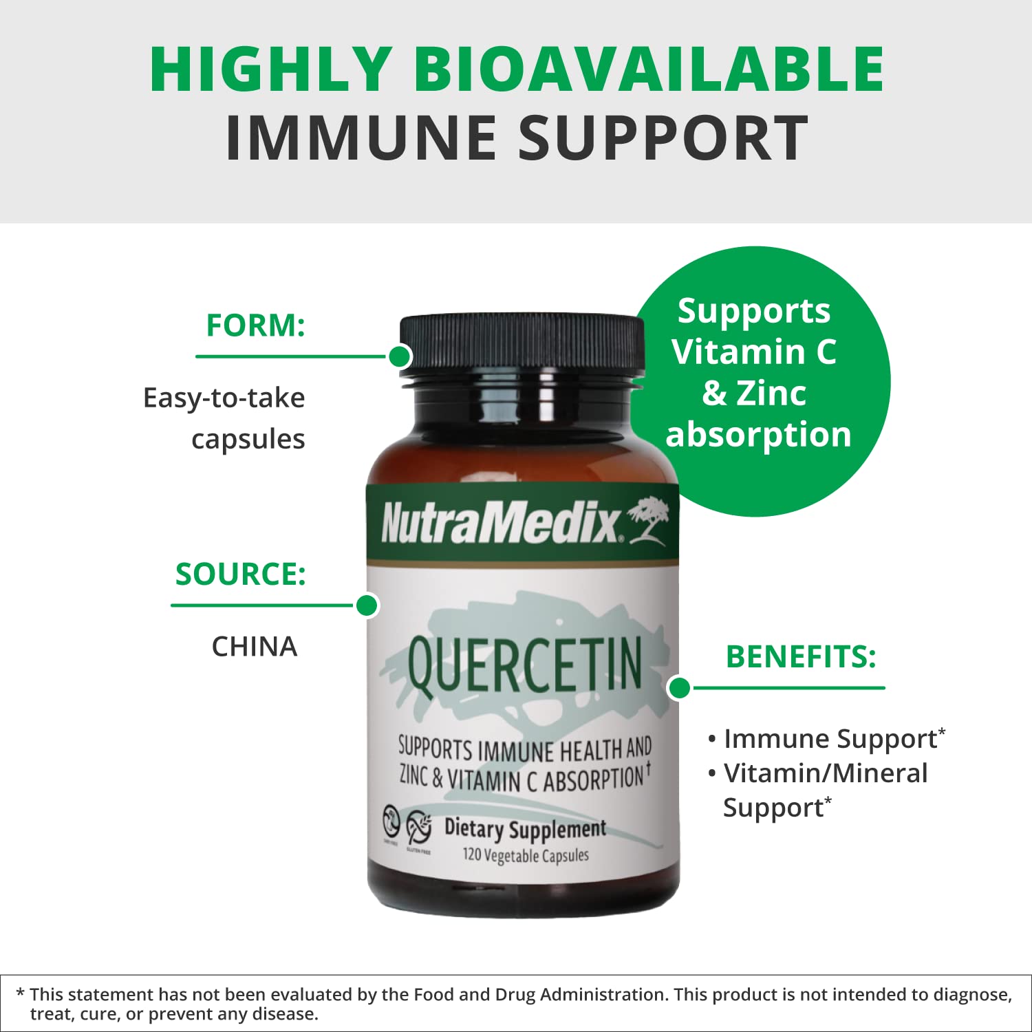 NutraMedix frasco junto a frutas para transmitir complemento antioxidante