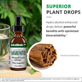 NutraMedix Samento junto a regla mostrando tamaño de 60 ml