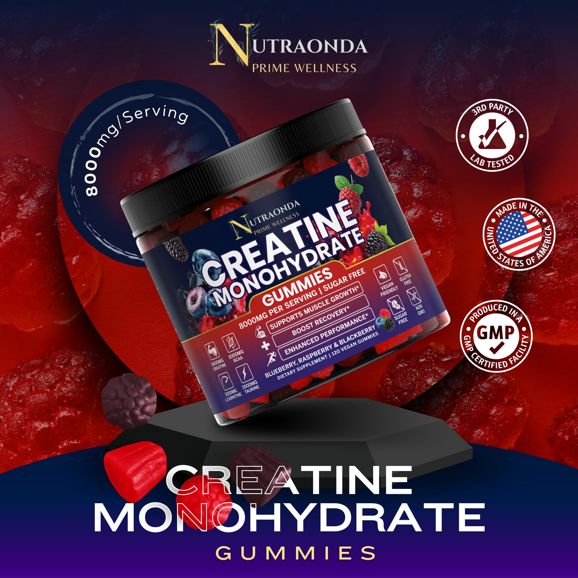 NUTRAONDA primer plano de la textura gomosa, masticación cómoda y rápida