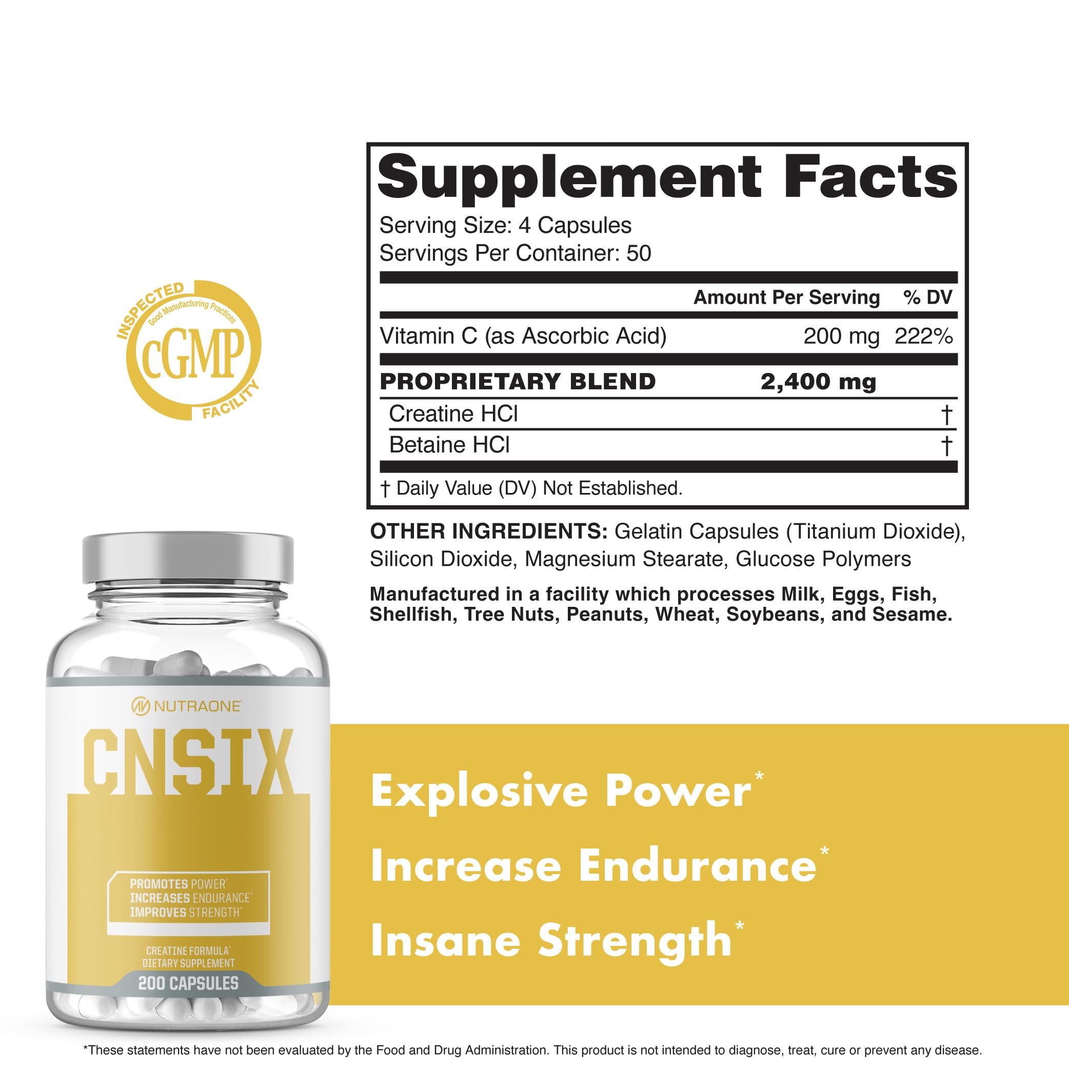 NutraOne CNSix suplemento tomado antes de entrenar aumenta energía