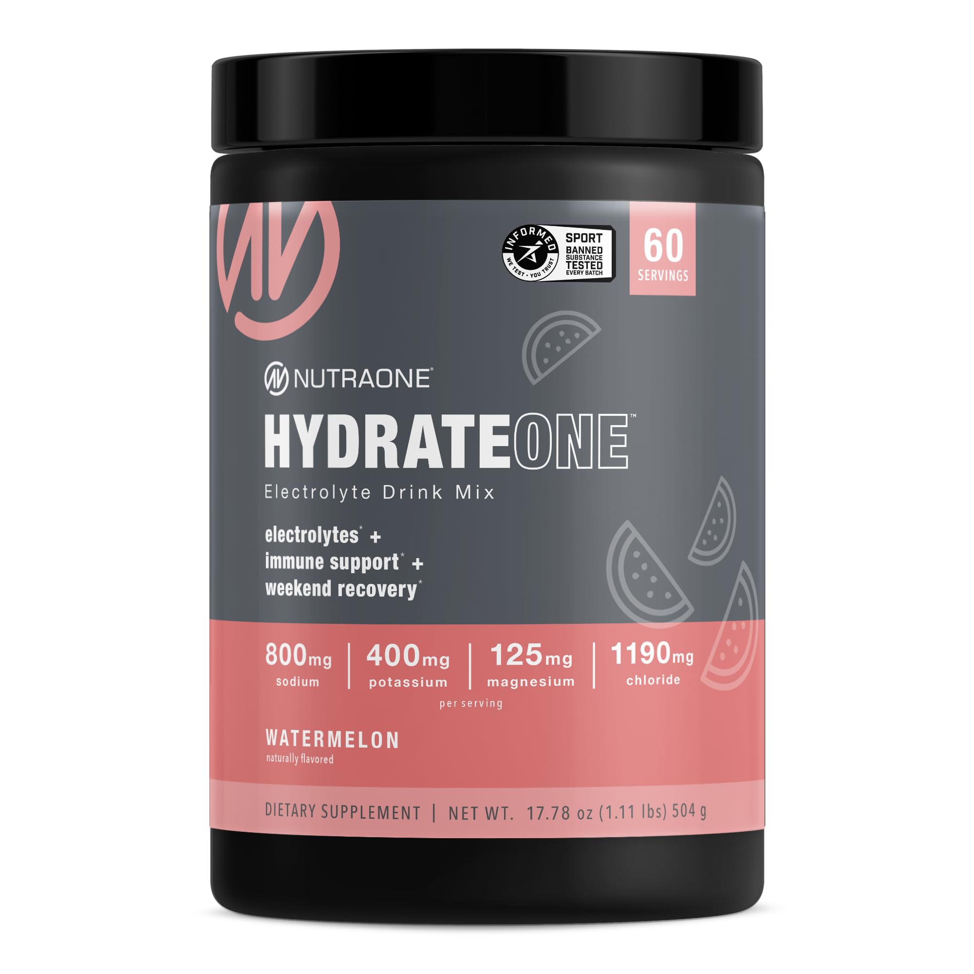 NutraOne HydrateOne frente del empaque mostrando stick packs y beneficio práctico