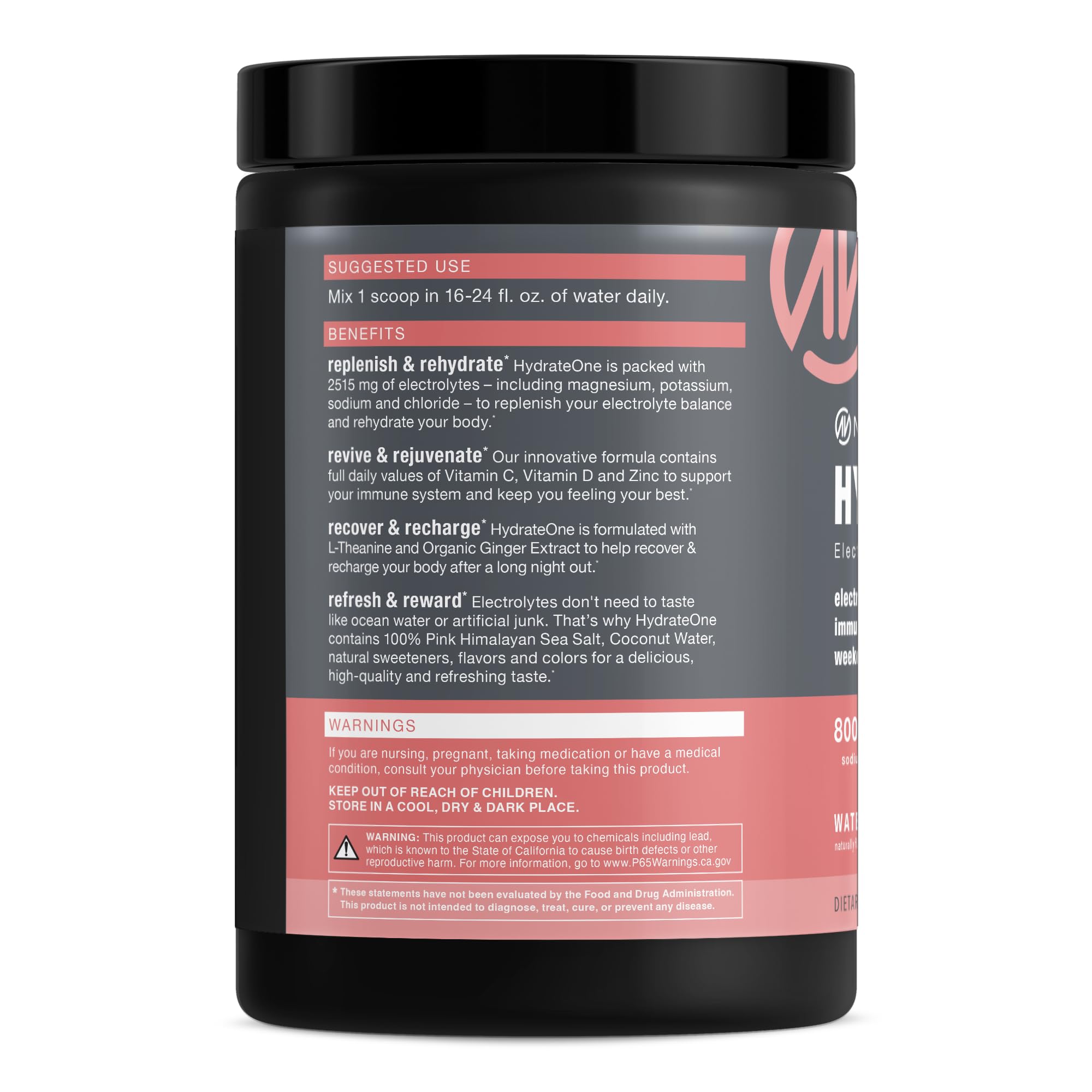 NutraOne HydrateOne stick pack individual listo para llevar y usar rápido