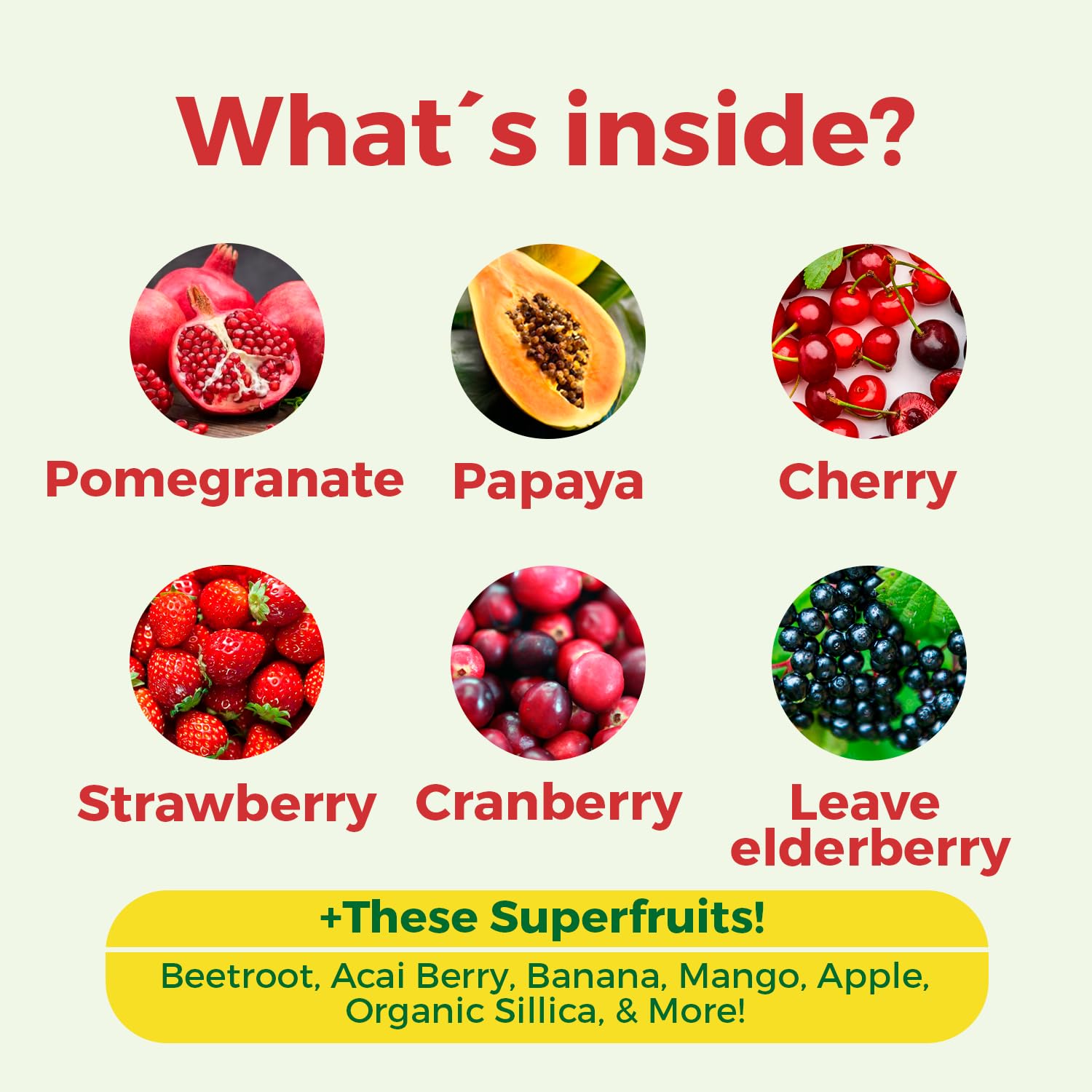 Ingredientes naturales alrededor del frasco NutraPath mostrando variedad de frutas y verduras