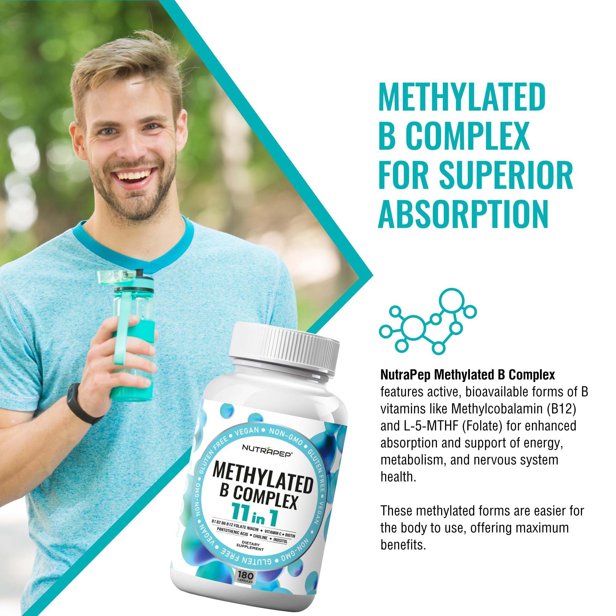 NutraPep cápsulas detalle de textura que sugiere pureza y calidad