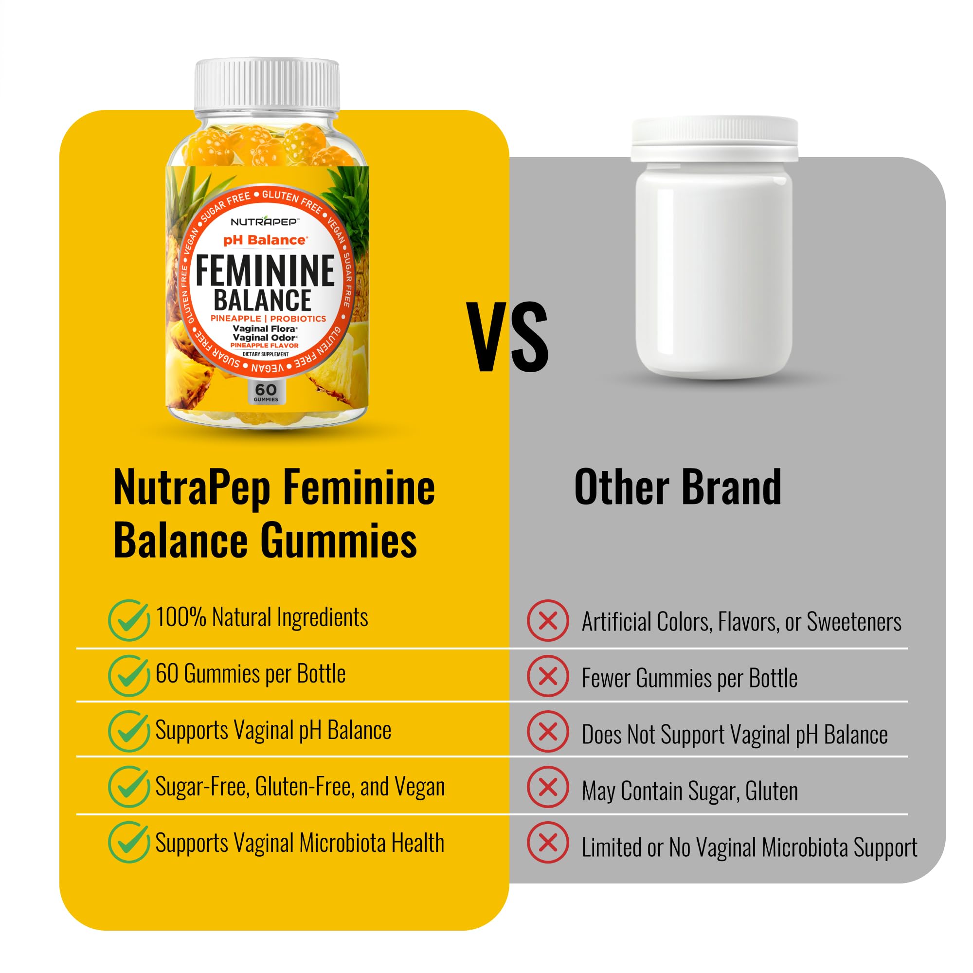 NutraPep etiqueta con lista de ingredientes y beneficios transparentes