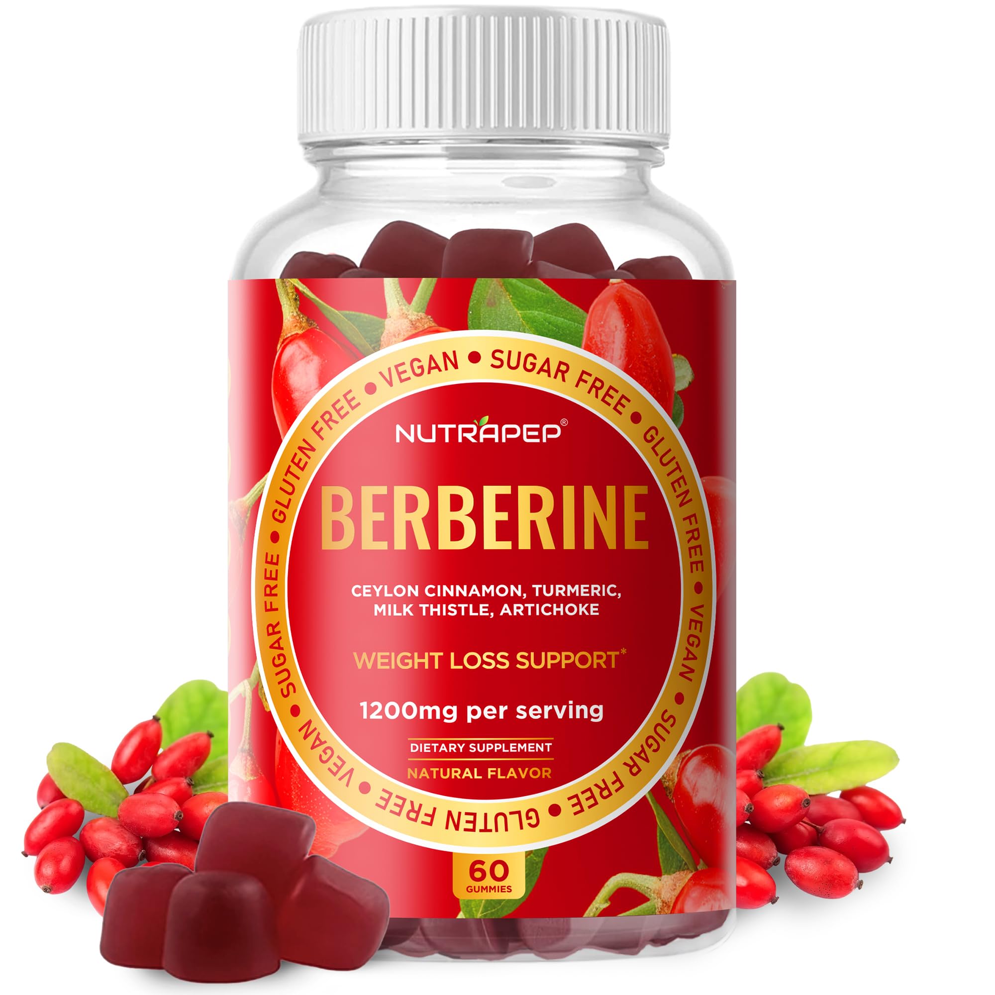 NutraPep frente del envase mostrando el diseño y cantidad de 60 gomitas