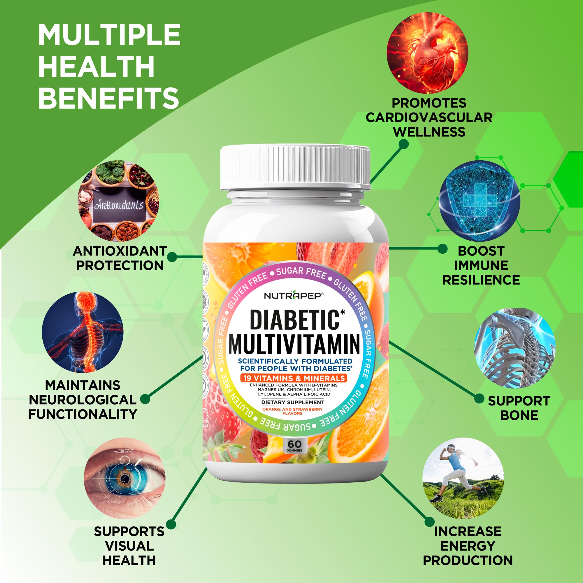 NutraPep gominolas en mano para comparar tamaño y facilitar la dosis diaria