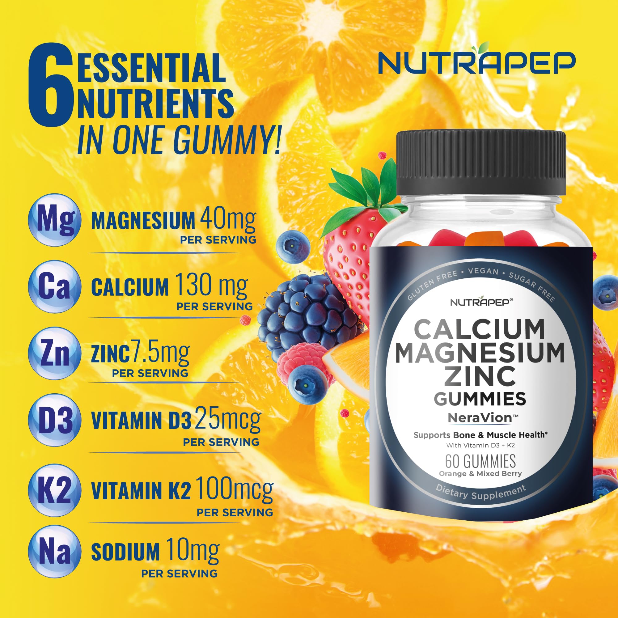 NutraPep etiqueta de ingredientes mostrando formas y dosis clave