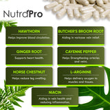 NutraPro cápsula junto a una mano para comparar tamaño y dosis clara