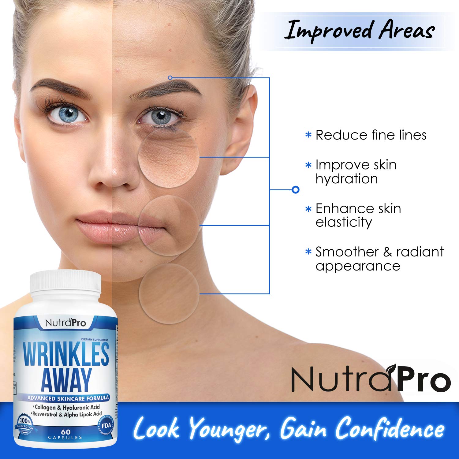 NutraPro envase en mano para comparar tamaño y dosis diaria