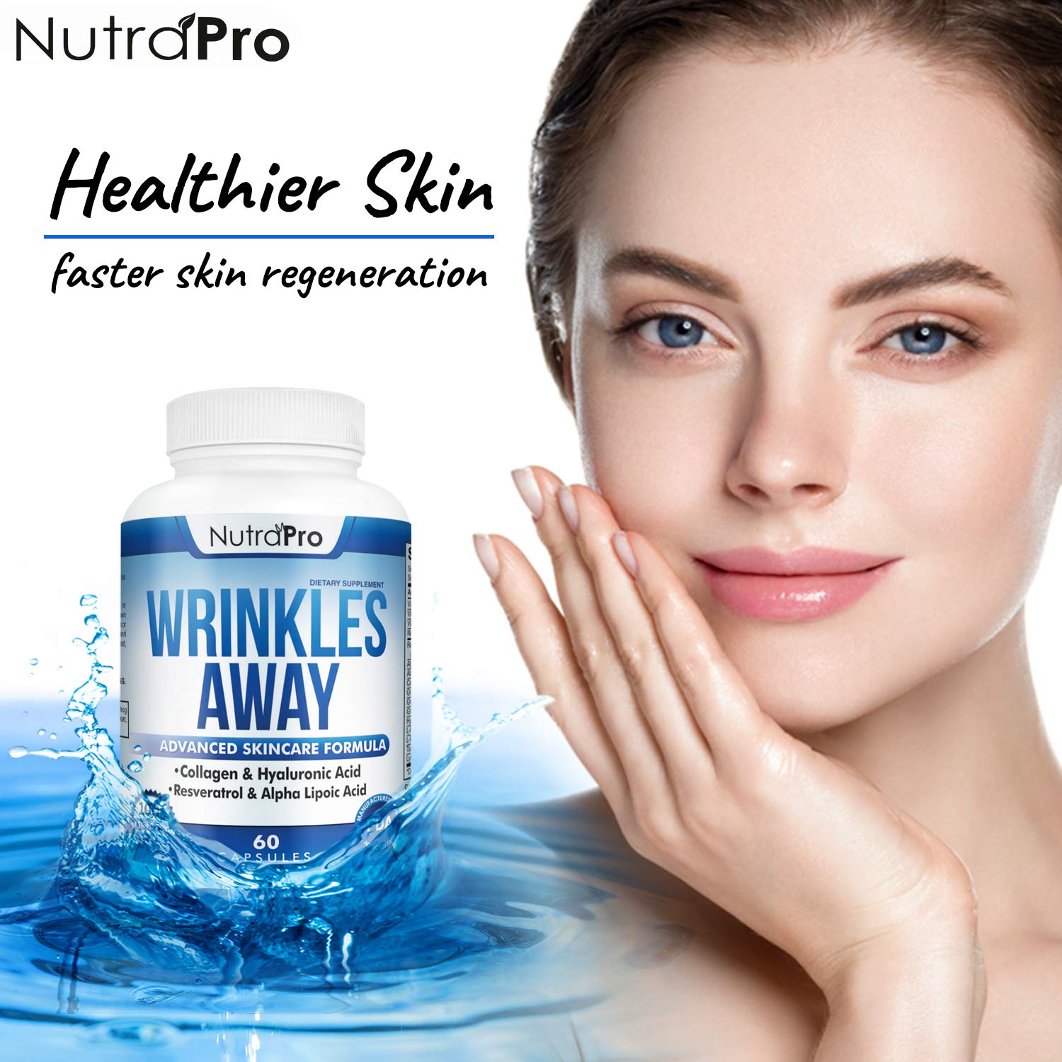 NutraPro primeros planos de ingredientes clave indicando soporte dérmico