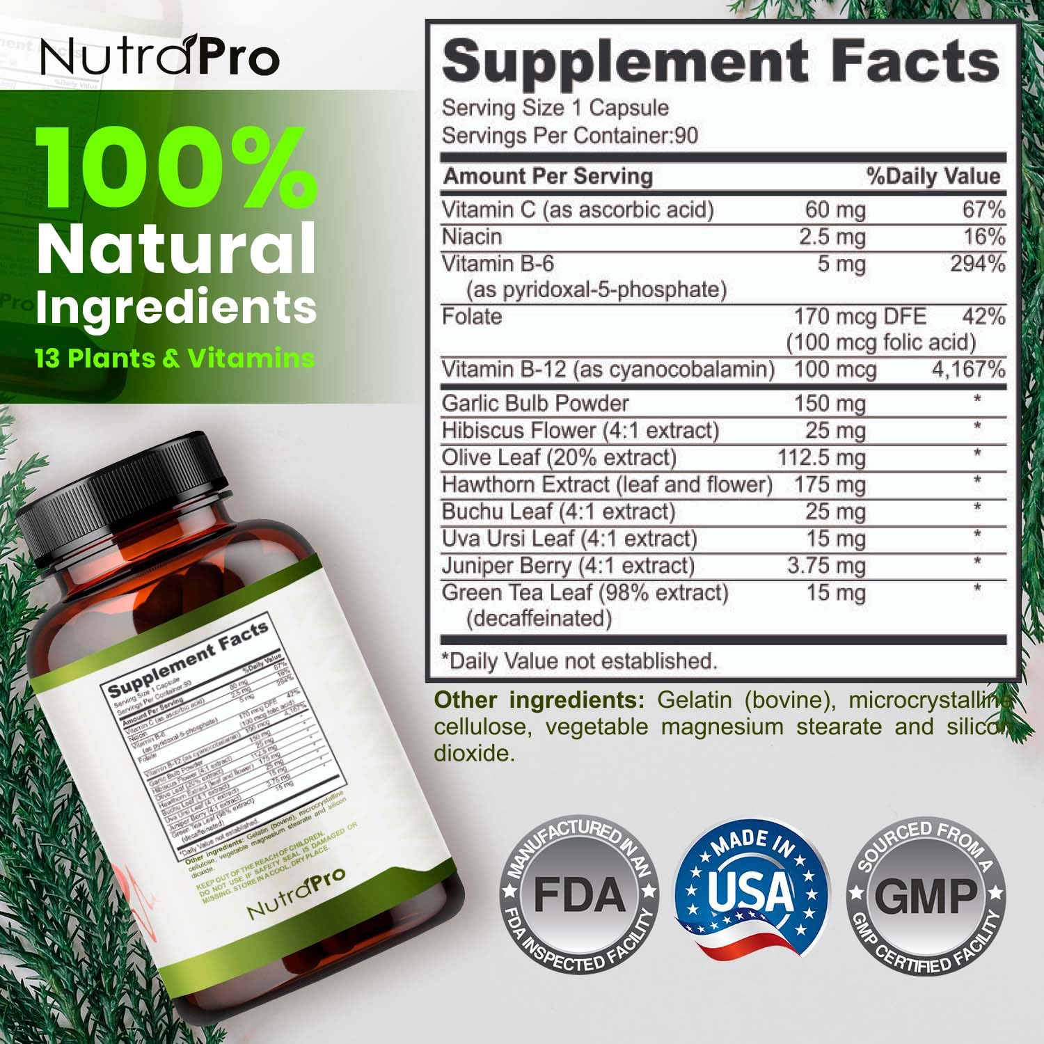 NutraPro en uso con manos tomando una cápsula para apoyo circulatorio
