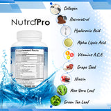 NutraPro suplemento junto a rutina de baño mostrando uso cotidiano
