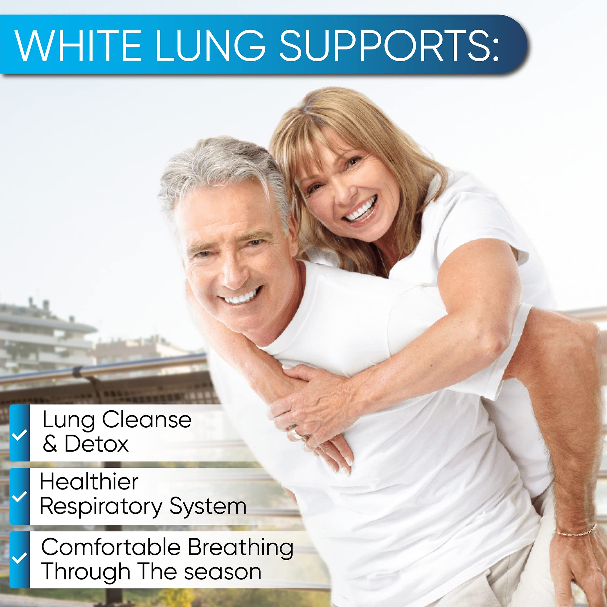 NutraPro White Lung cápsulas apiladas, muestra textura y facilidad de ingestión