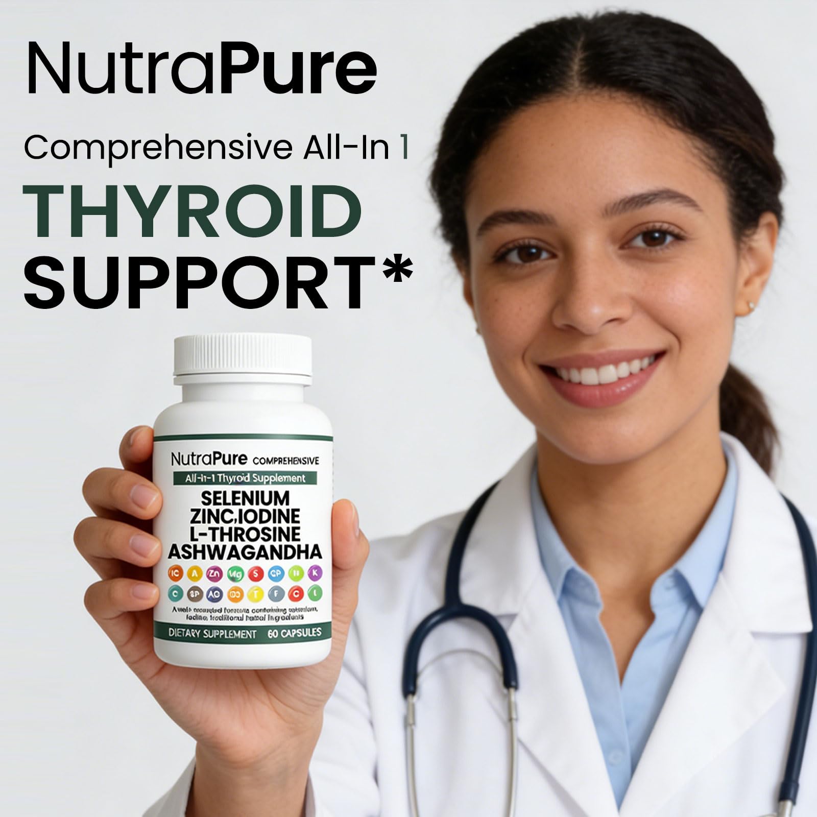 NutraPure cápsulas en primer plano resaltando textura y calidad vegana