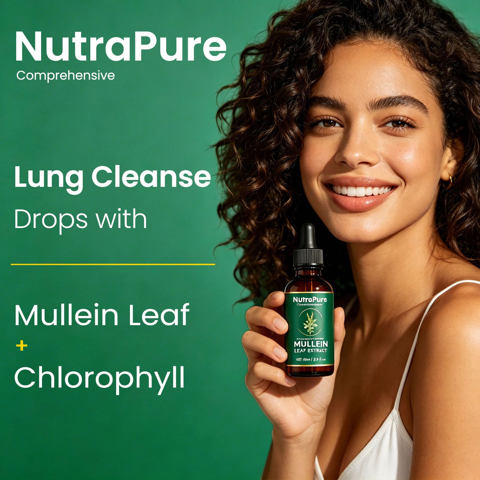Nutrapure detalle de la etiqueta que resalta ingredientes orgánicos