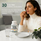 NutraPure frasco abierto con ingredientes alrededor demostrando composición