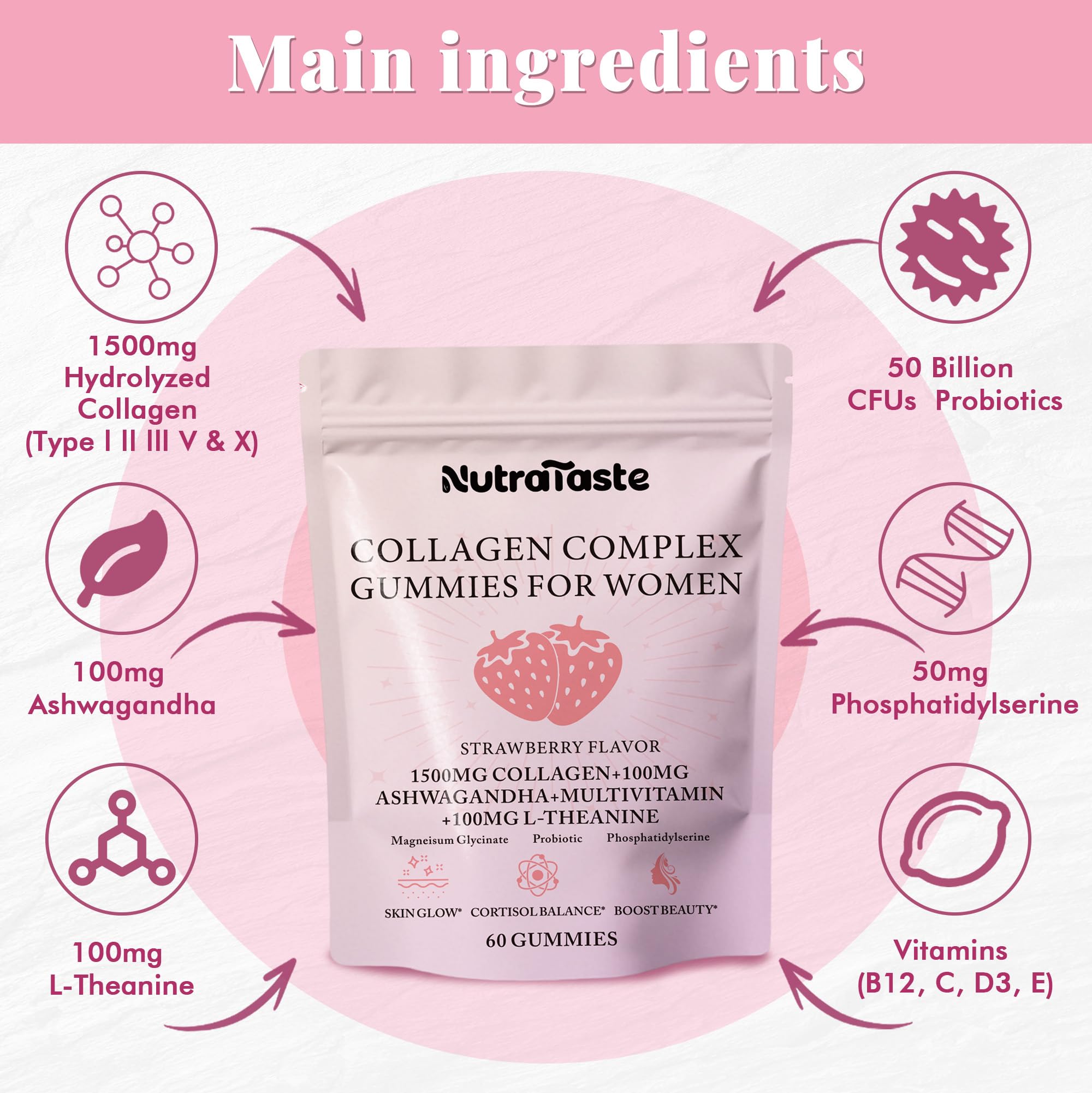 NUTRATASTE primer plano de la textura de la gominola para fácil ingestión