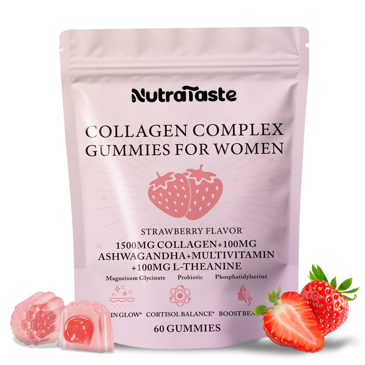 NUTRATASTE frente del envase mostrando suplemento y beneficio estético