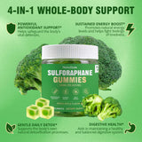 NUTRATASTE ingredientes activos sobre fondo: glucorafanina, myrosinasa y lecitina