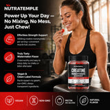 NUTRATEMPLE primer plano de una gummy resaltando la porción de creatina