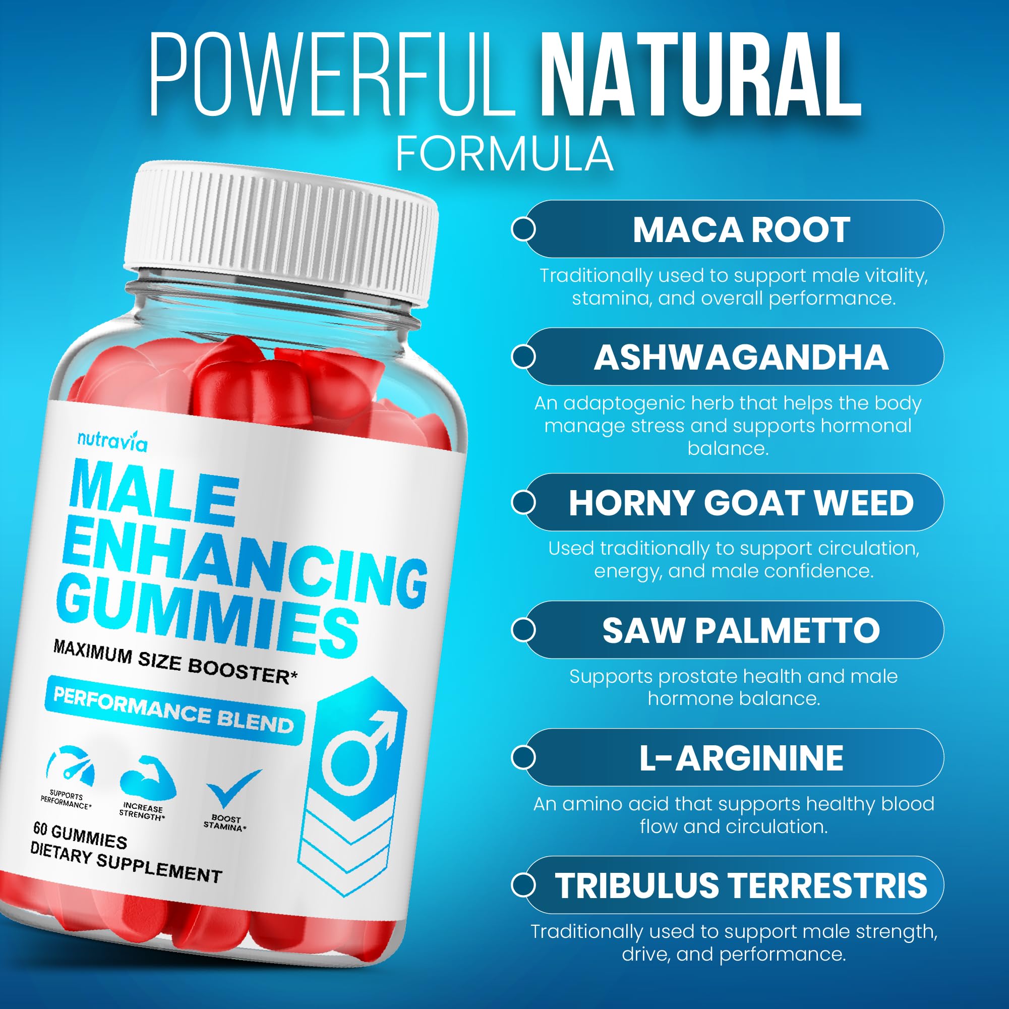 Nutravia gomita primer plano destacando textura y aspecto apetecible