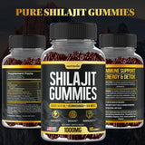 Nutravia gomitas con shilajit y sea moss simbolizando mezcla natural