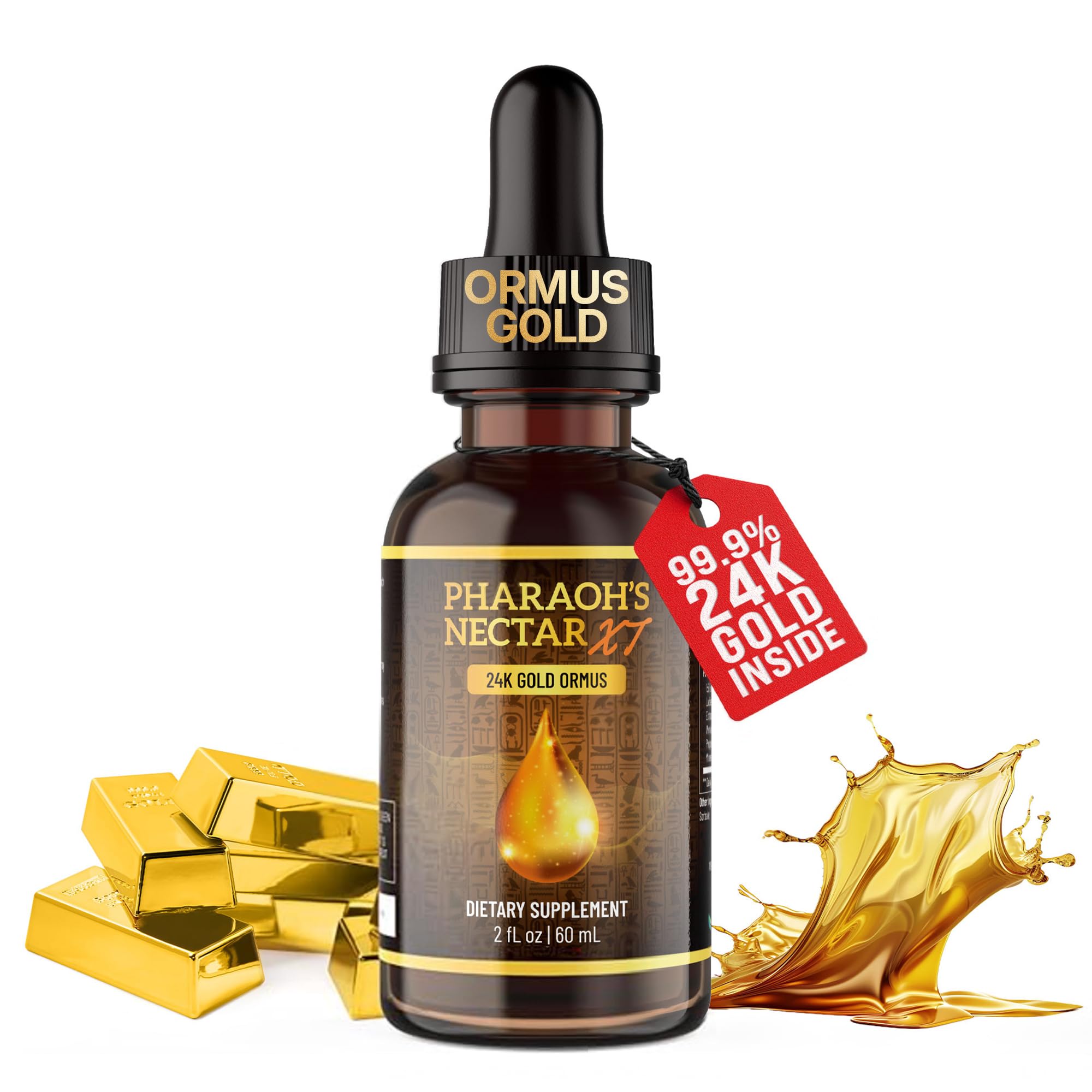 Nutraville Pharaoh's Nectar XT frasco frontal mostrando etiqueta clara y diseño premium