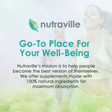 Nutraville sello de laboratorio y cGMP indicando pruebas y calidad