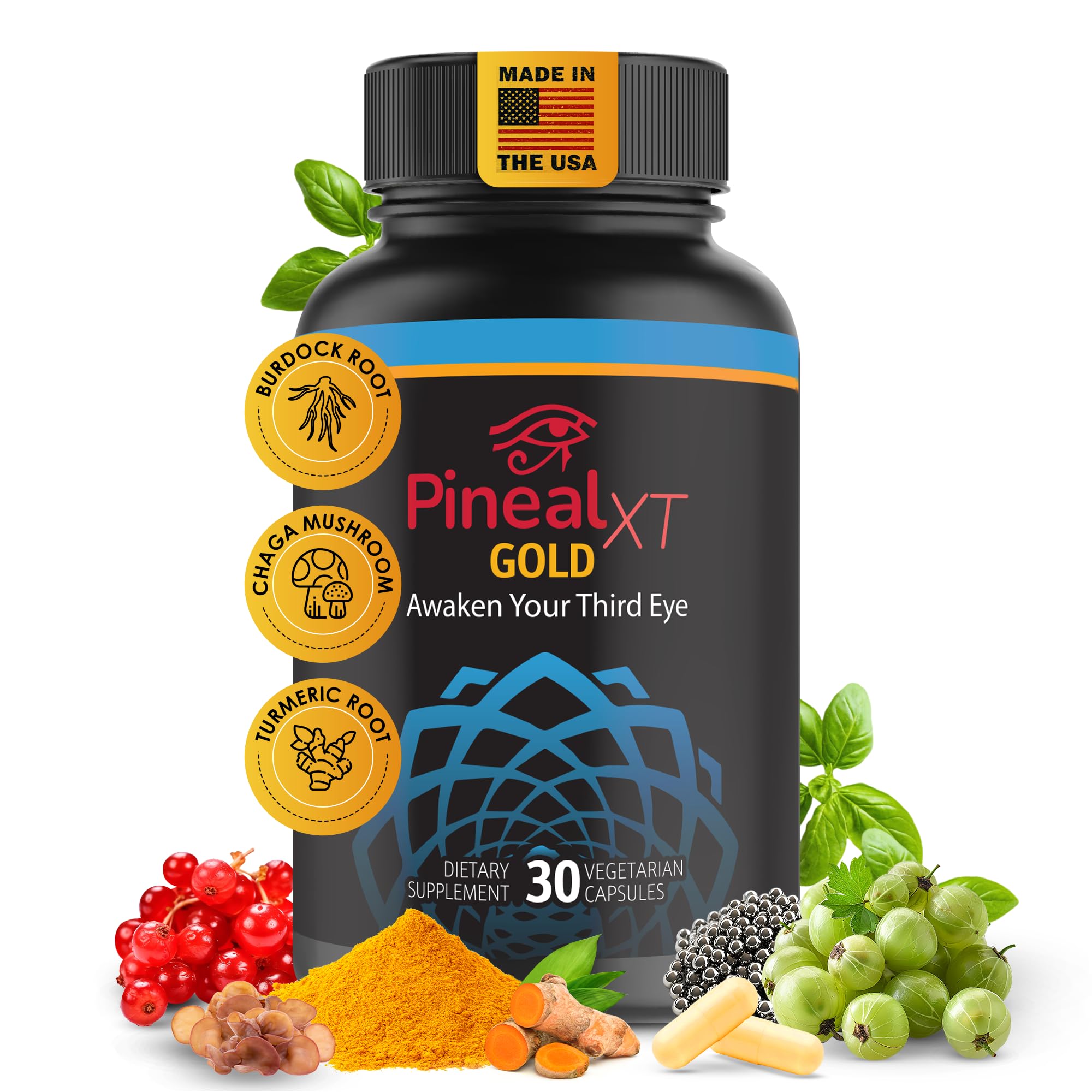 Nutraville botella frontal mostrando etiqueta y beneficio de enfoque