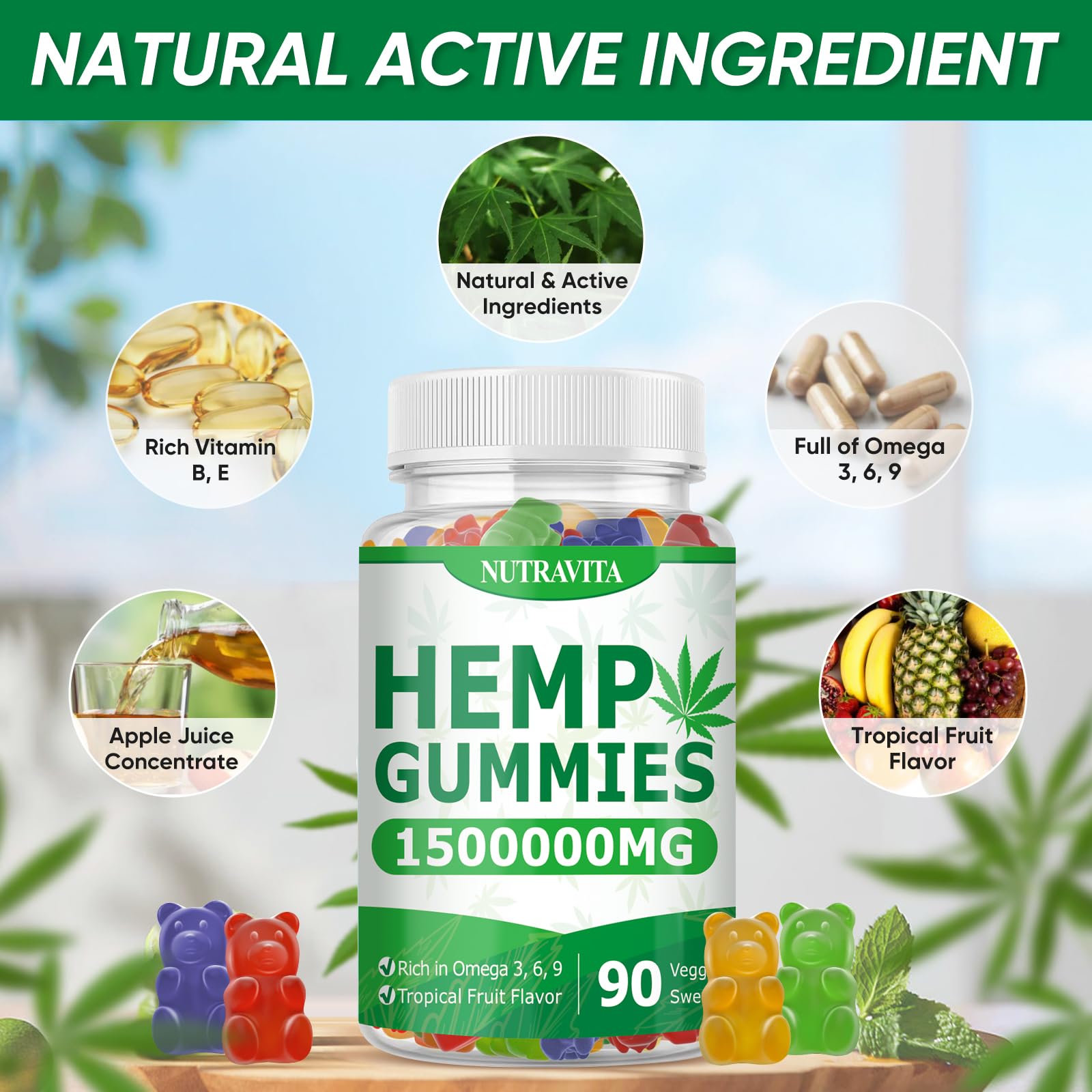 Nutravita primer plano de textura y aceite para visibilidad nutritiva