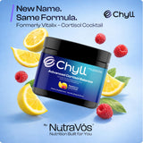 NutraVōs Chyll polvo textura en primer plano que facilita disolución rápida