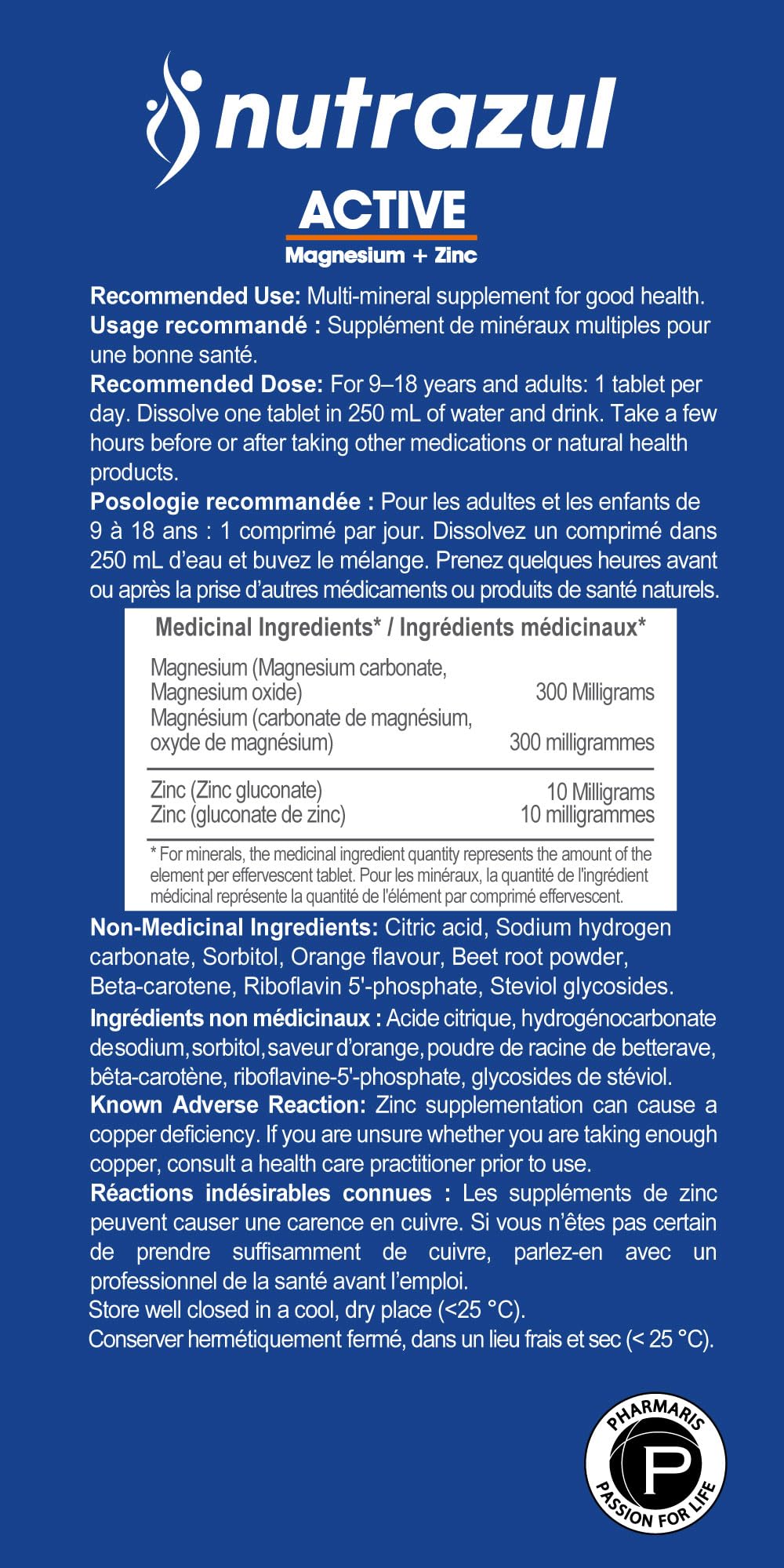 nutrazul tabletas junto a monedas para comparar tamaño y dosis
