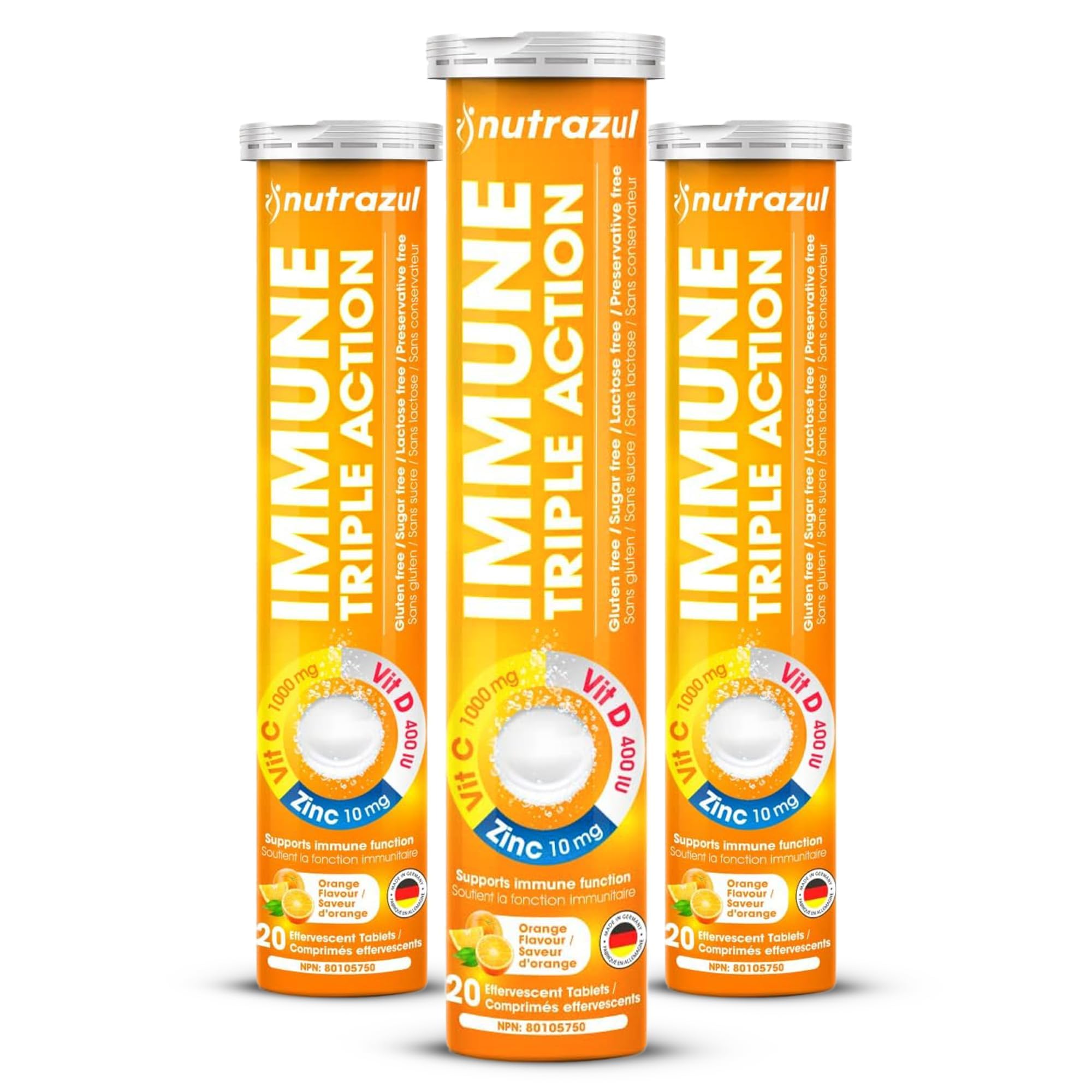 nutrazul frente del empaque mostrando el producto y conveniencia