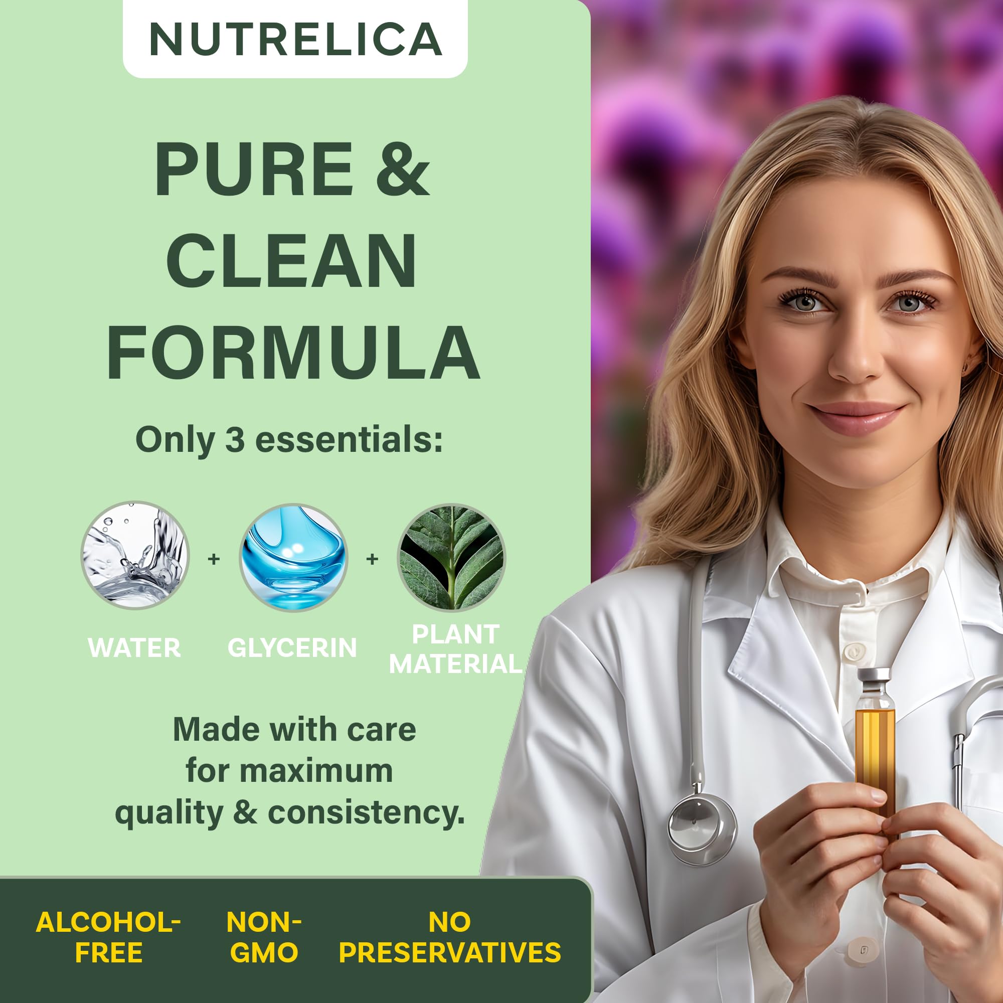 NUTRELICA producto en cocina junto a frutas para uso cotidiano