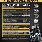 Nutrex Alpha-T bote abierto con cápsulas para comprobar contenido visible