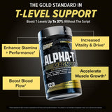 Nutrex Alpha-T cápsula en primer plano mostrando textura y conveniencia