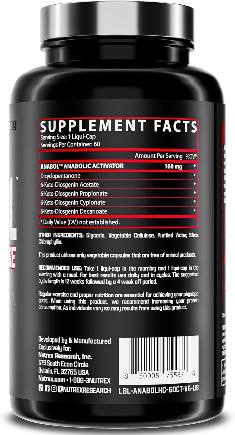 Nutrex Research caja abierta con cápsulas para un suministro de un mes