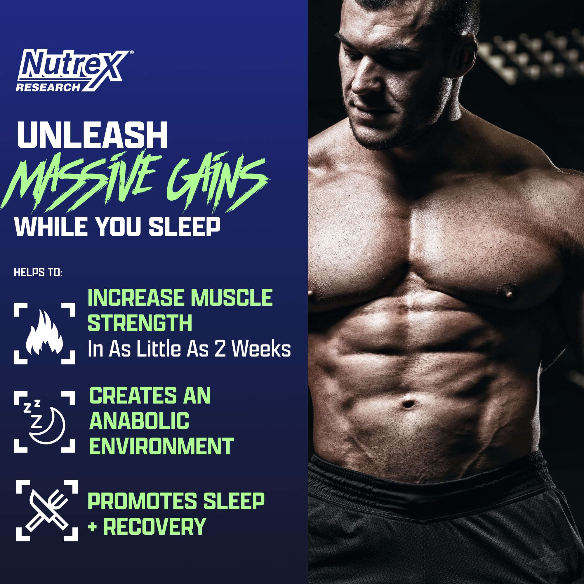 Nutrex Research anabol pm cápsulas en primer plano mostrando dosificación clara
