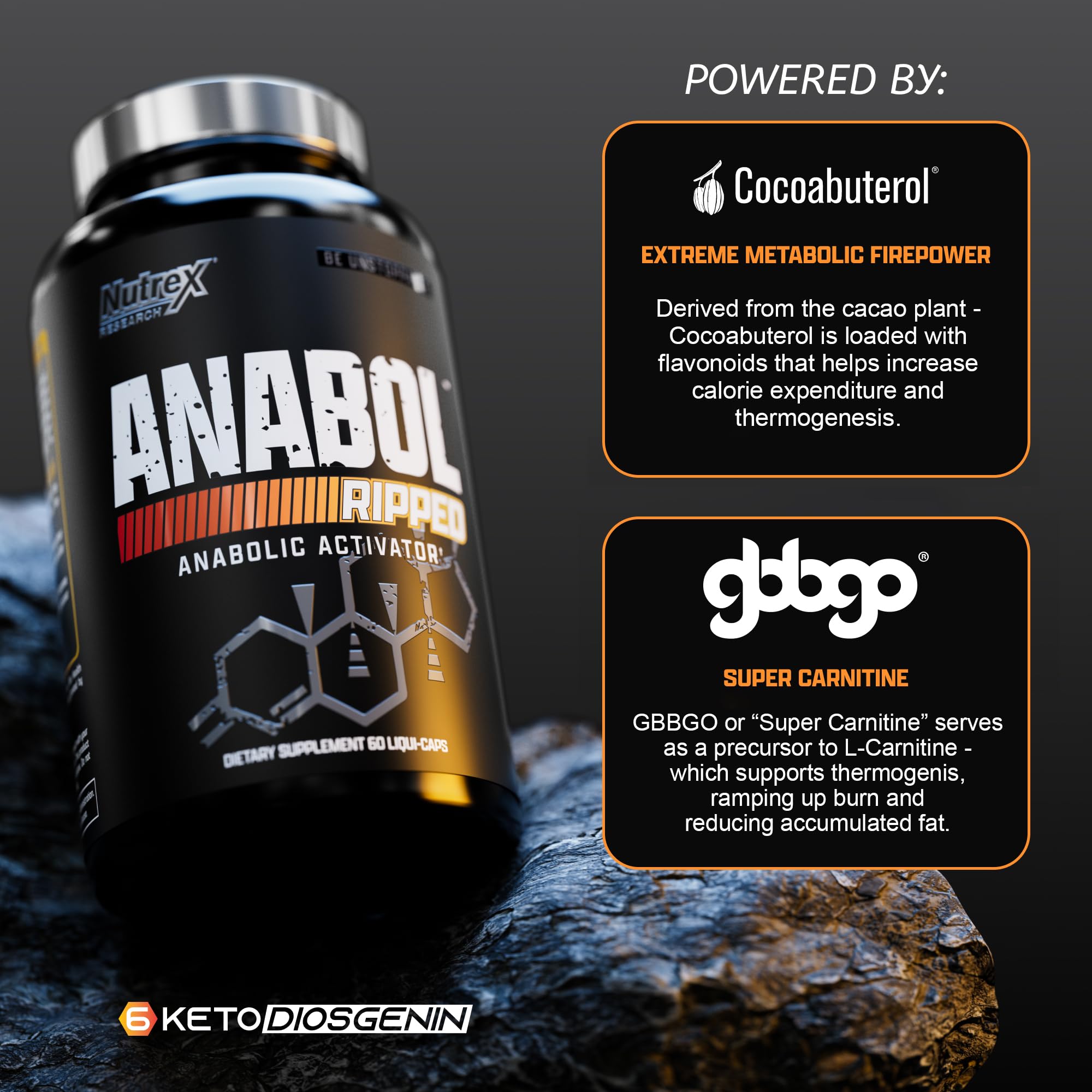 Nutrex Research Anabol Ripped en uso en gimnasio beneficiando la recuperación post-entreno