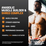 Nutrex Research etiqueta detalle de Anabol Ripped mostrando ingredientes y beneficios transparentes