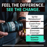 Nutrex Research BURN30 etiqueta con lista de ingredientes y respaldo clínico visible