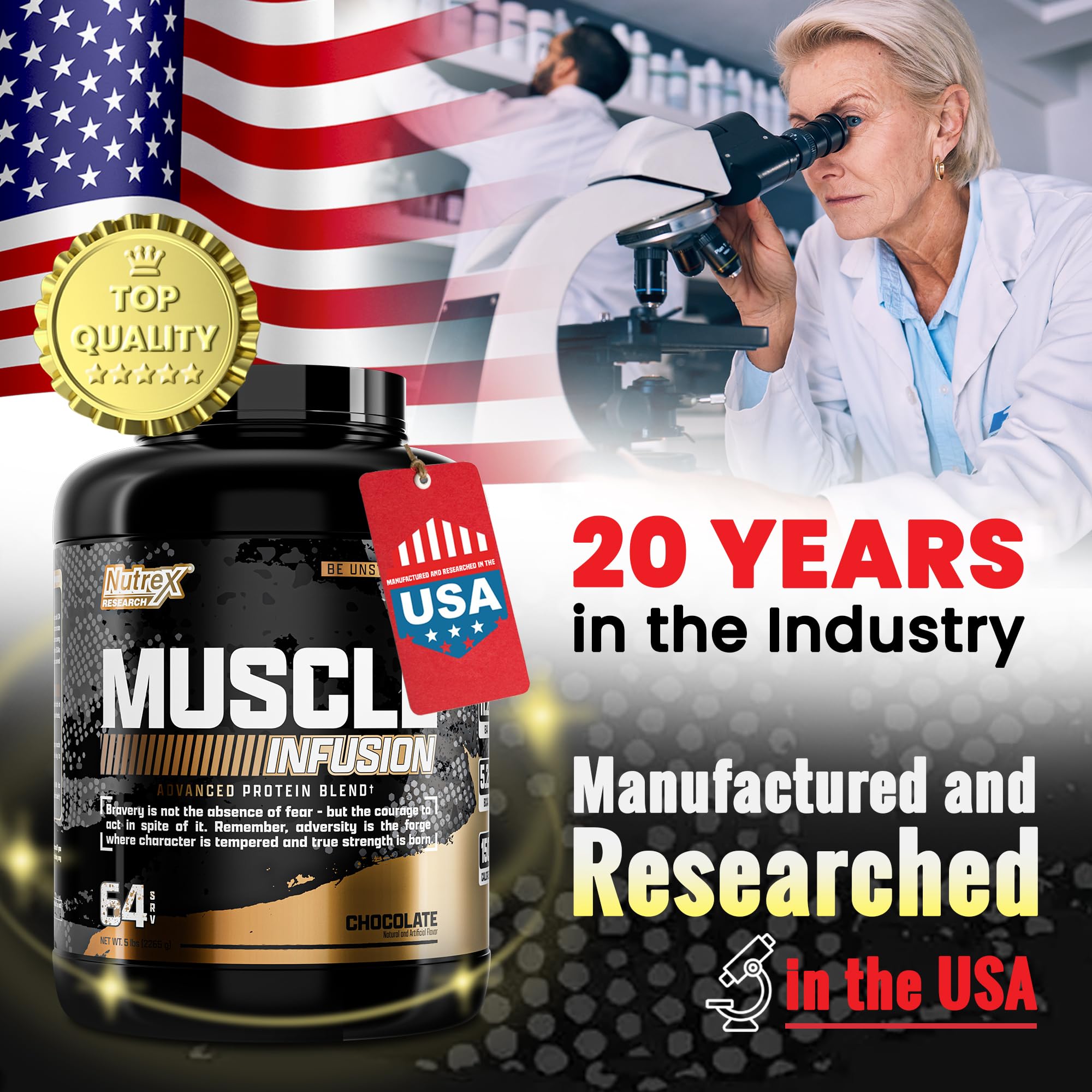 Nutrex Research detalle del sello nutricional destacando 24 g de proteína por servicio