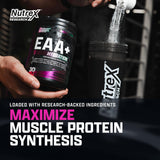 Nutrex Research textura del polvo en primer plano, mezcla soluble rápida