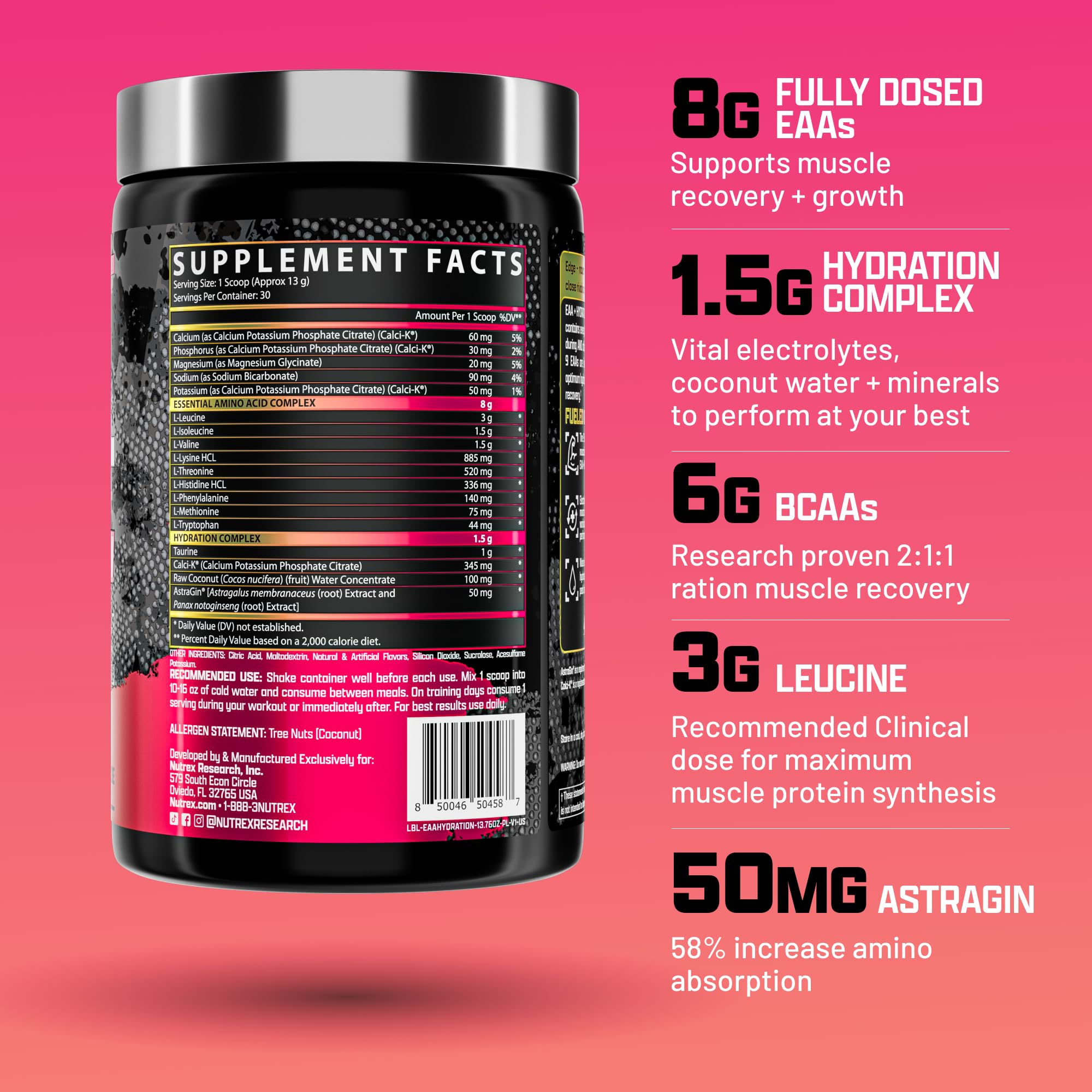 Nutrex Research textura del polvo, mezcla fina que facilita disolución rápida