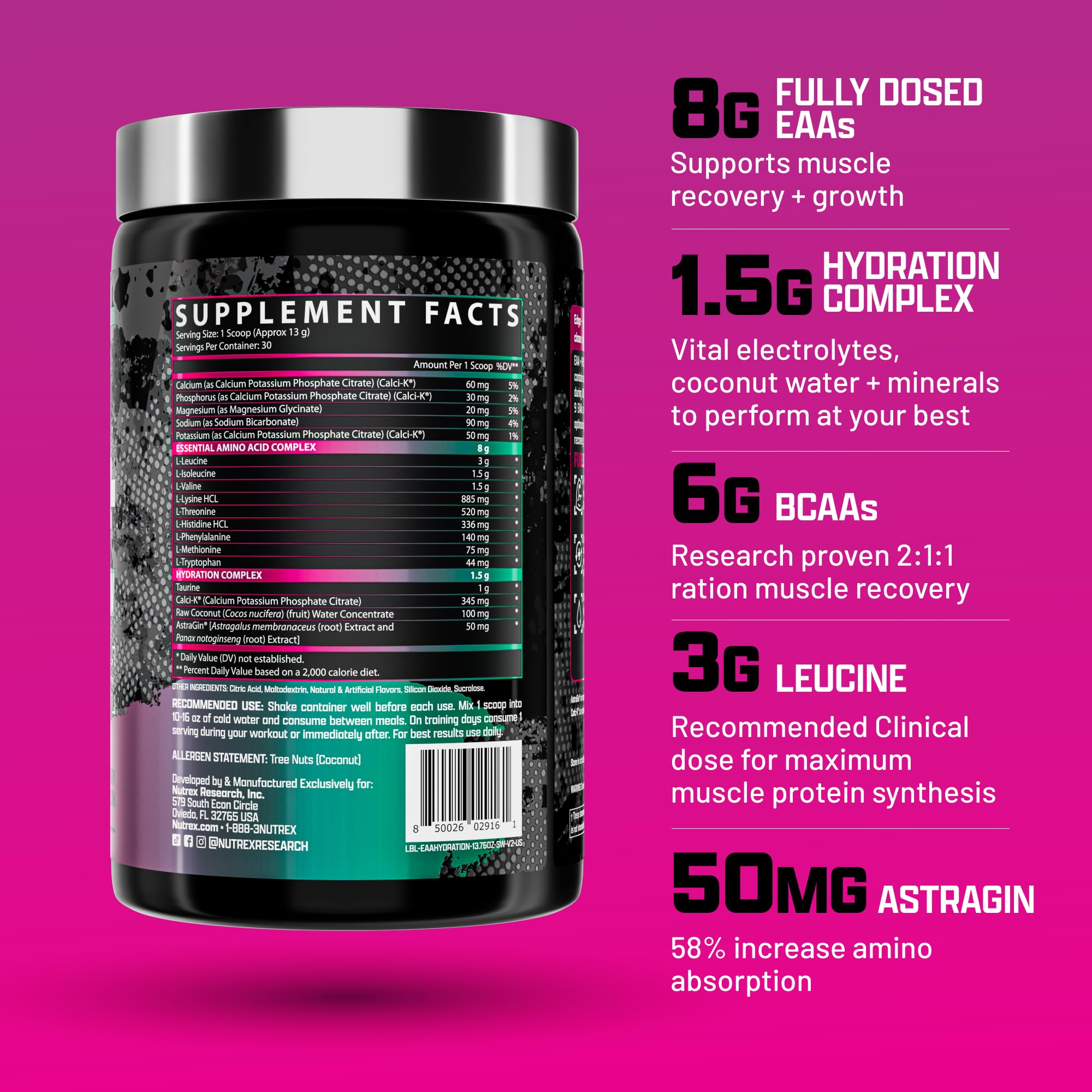 Nutrex Research vaso preparado con bebida fresa sandía refrescante