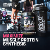 Nutrex Research vaso con EAA Hydration preparado, hidratación y recuperación inmediata