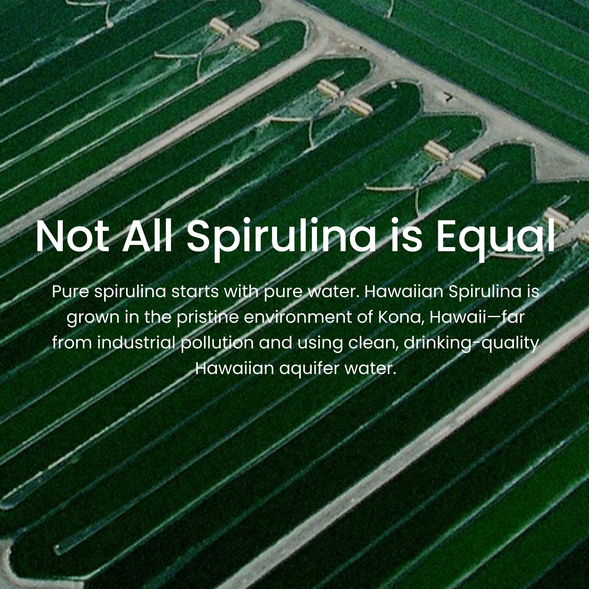 Nutrex Hawaii cultivo en Kona vista aérea que evidencia origen local