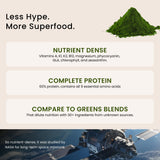Nutrex Hawaii espirulina mezclada en batido verde para añadir nutrientes fácilmente