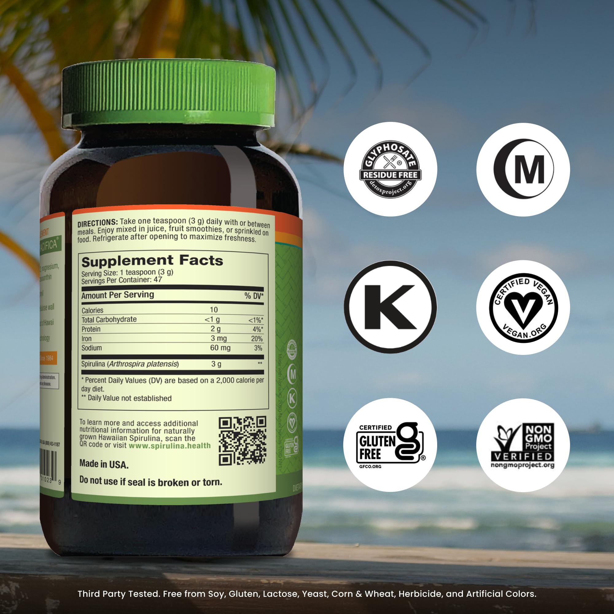 Nutrex Hawaii textura del polvo en primer plano, fácil mezcla